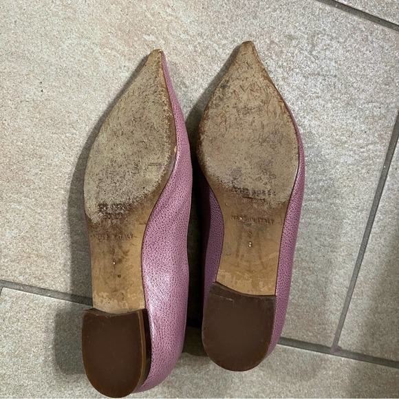 Kate, spade, pink leather flat shoes, size 7B. #30 - Picture 8 of 9